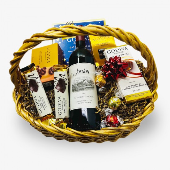Buy Godiva Chocolates And Jordan Wine Gift Basket